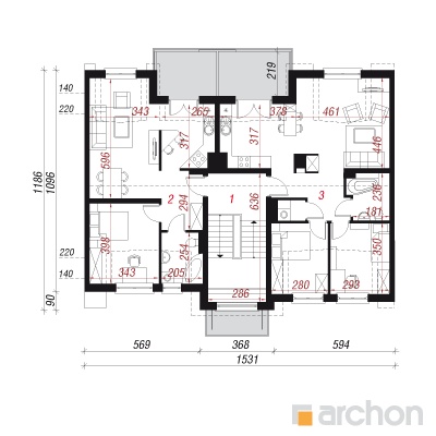  Maja promenaadil 3(S) 3. korruse plaan