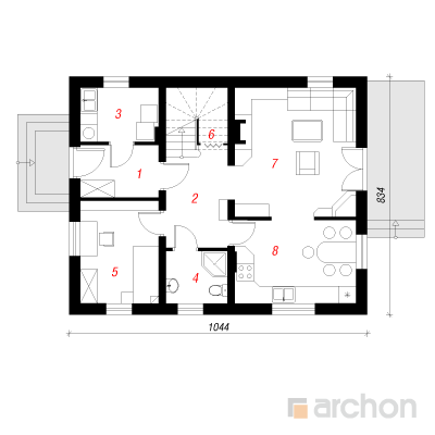  Maja priimulates 2 1. korruse plaan