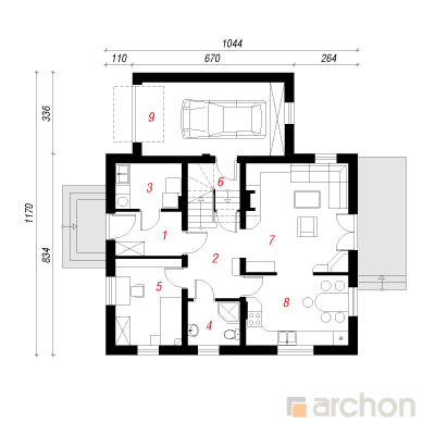  Maja priimulates 4 1. korruse plaan