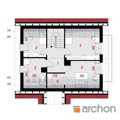  Maja priimulates 2. korruse plaan