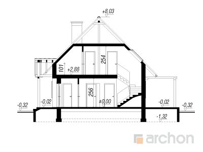 Maja priimulates lõige