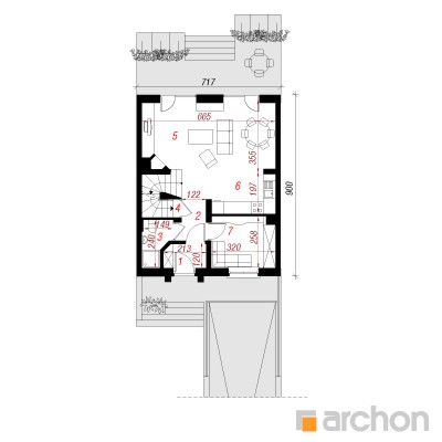  Maja madarates 2 1. korruse plaan