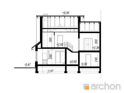 Maja rabarberites (B) lõige