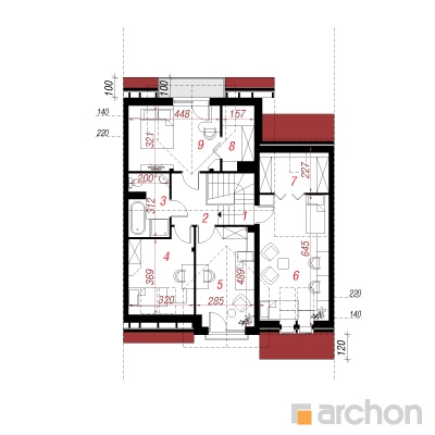  Maja rabarberites (S) 2. korruse plaan