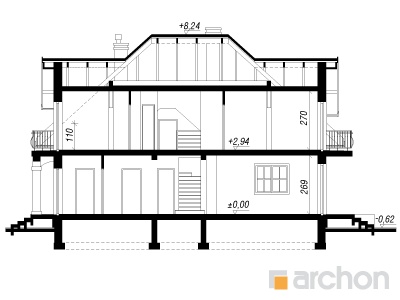 Maja kirburohus (G) lõige