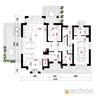  Maja renetades 1. korruse plaan