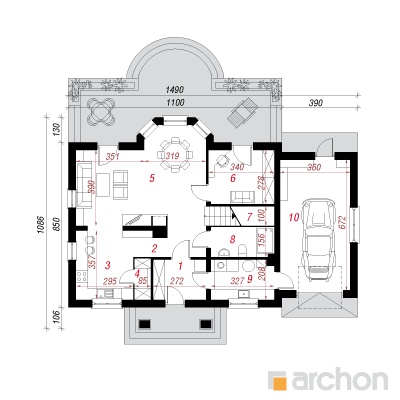  Maja robiiniates 2 1. korruse plaan