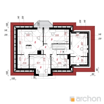  Maja robiiniates 2 2. korruse plaan