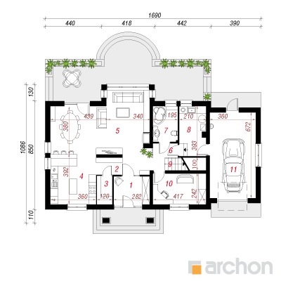  Maja robiiniates 4 1. korruse plaan