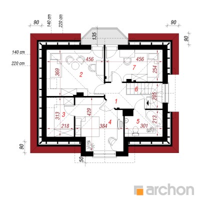  Maja robiiniates 2. korruse plaan