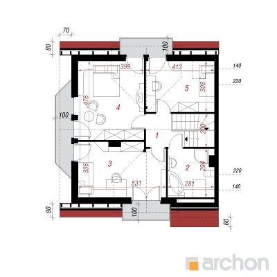  Maja rododendronites 10 (B) 2. korruse plaan