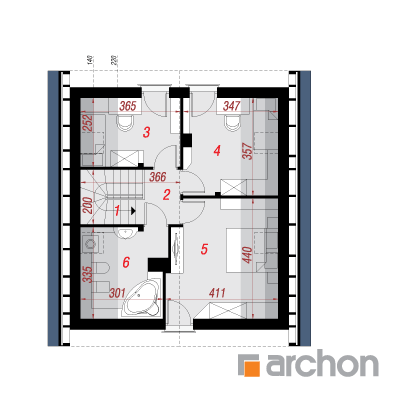  Maja rododendronites 11 (N) 2. korruse plaan