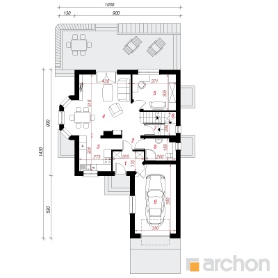  Maja rododendronites 12 (P) 1. korruse plaan