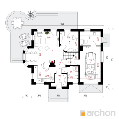  Maja rododendronites 14 1. korruse plaan
