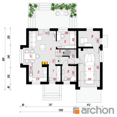  Maja rododendronites 15 (N) 1. korruse plaan