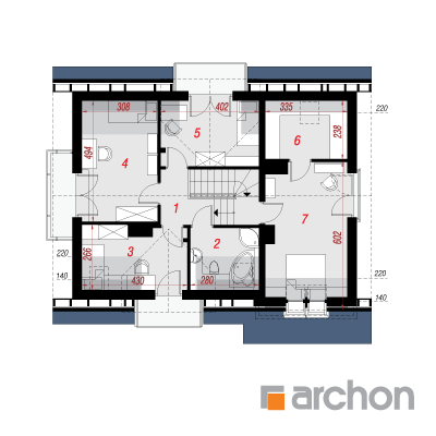  Maja rododendronites 15 (N) 2. korruse plaan