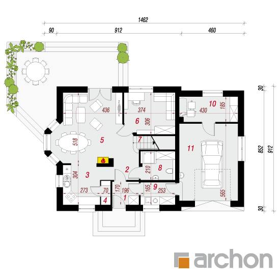  Maja rododendronites 19 1. korruse plaan