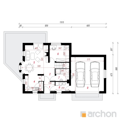  Maja rododendronites 2(G2) 1. korruse plaan