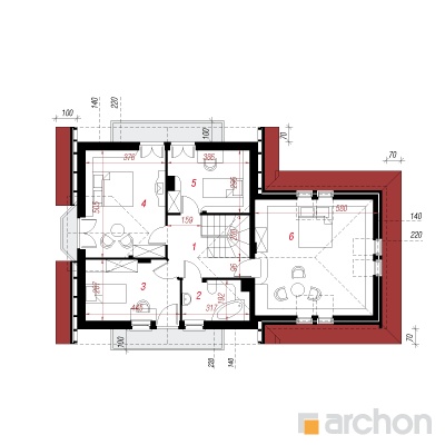  Maja rododendronites 2(G2) 2. korruse plaan