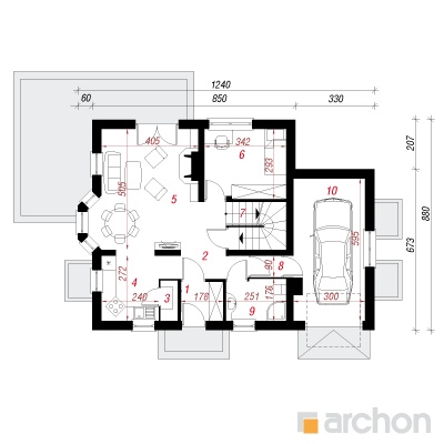  Maja rododendronites 2 (P) 1. korruse plaan
