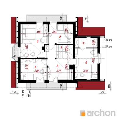  Maja rododendronites 3 (G) 2. korruse plaan