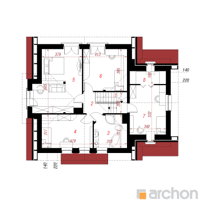  Maja rododendronites 5 (E) 2. korruse plaan