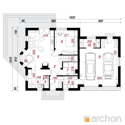  Maja rododendoronites 5 (G2) 1. korruse plaan