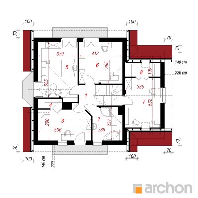  Maja rododendoronites 5 (G2) 2. korruse plaan