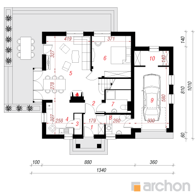  Maja rododendronites 5(N) 1. korruse plaan