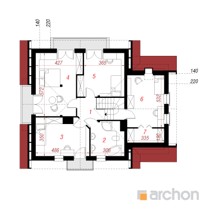  Maja rododendronites 5(N) 2. korruse plaan