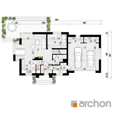  Maja rododendronites 6 (G2A) 1. korruse plaan
