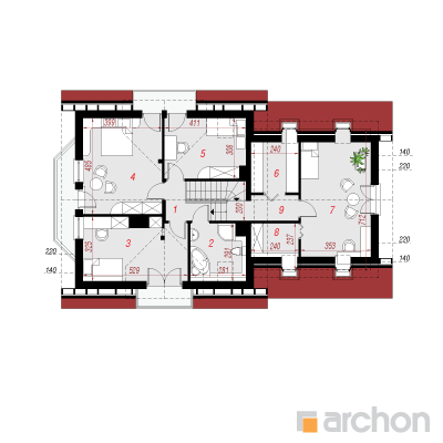  Maja rododendronites 6(G2P) 2. korruse plaan