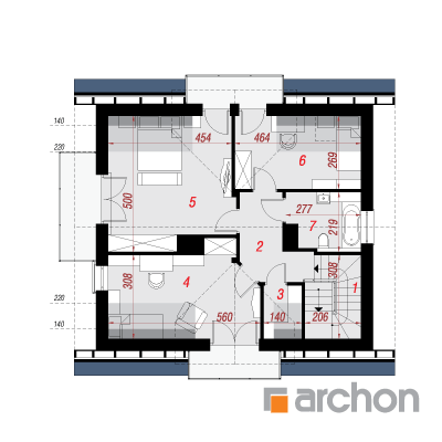  Maja rododendronites 6 (WN) 2. korruse plaan