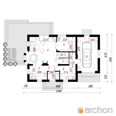  Maja rododendronites 7 1. korruse plaan