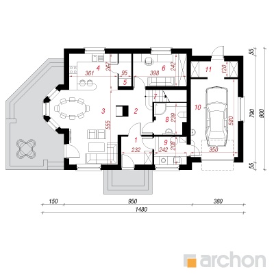  Maja rododendronites 9 1. korruse plaan