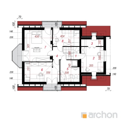  Maja rododendronites 9 2. korruse plaan