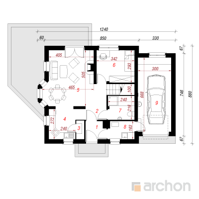  Maja rododendronites 4 1. korruse plaan