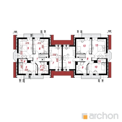  Maja rododendronites 5 (B) 2. korruse plaan