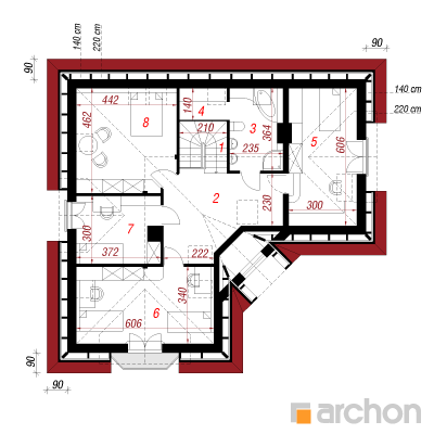  Maja roosides 2. korruse plaan