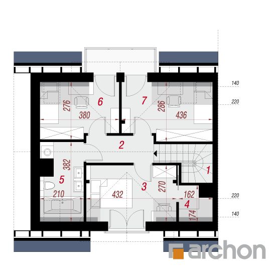  Maja Rubiinides 2 (B) 2. korruse plaan