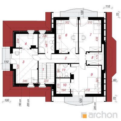  Maja päevakübarates 2. korruse plaan