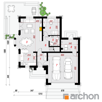  Maja põld-võõrkapsastes (G2) 1. korruse plaan