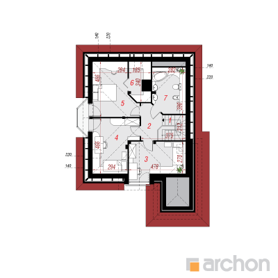  Maja põld-võõrkapsastes (N) 2. korruse plaan