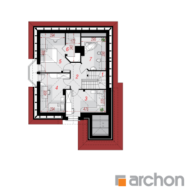  Maja põld-võõrkapsastes (P) 2. korruse plaan