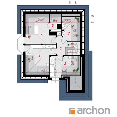  Maja põld-võõrkapsastes 2 2. korruse plaan