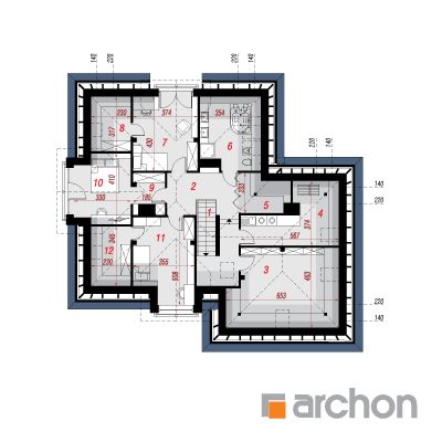  Maja põld-võõrkapsastes 5 (G2N) 2. korruse plaan