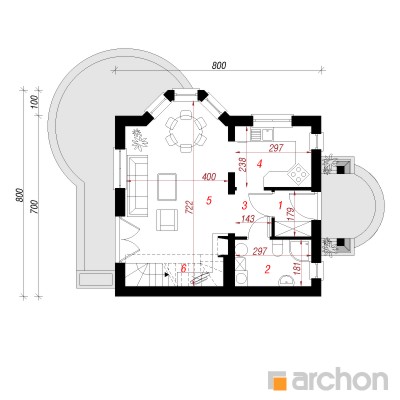  Maja kummelites 2 1. korruse plaan