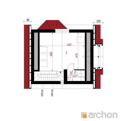  Maja kummelites 2 2. korruse plaan