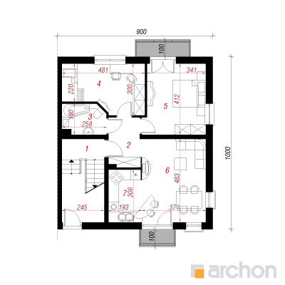  Maja saago-palmlehikutes 2 1. korruse plaan