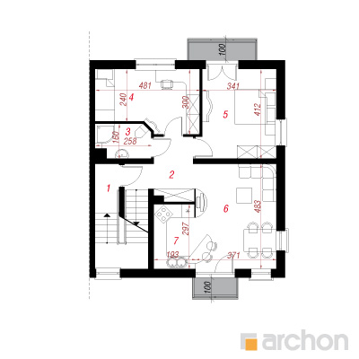  Maja saago-palmlehikutes 2 2. korruse plaan
